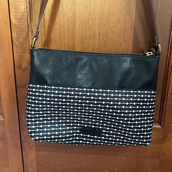 Fossil Black and Brown Crossbody Bag - Picture 3 of 9
